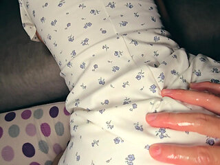 Stepsister fucked and cumshot on her beautiful feet