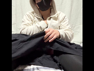 First cross-dressing selfie masturbation