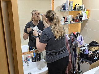 Watching My Wife Get Ready She Looks so Good - Mirror Makeup Routine