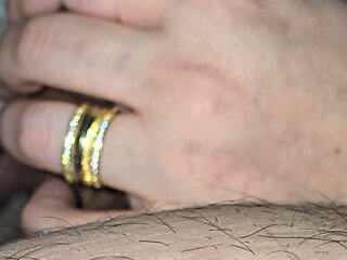 Step mom hand slip into step son big dick in erection for a handjob