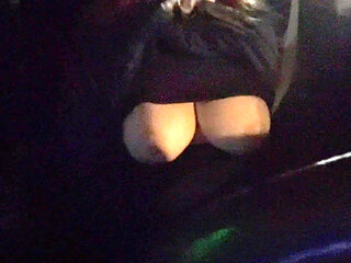 Italian Horny Big Tits Artemisia Love Driving Around at Night and Showing Her Big Juicy Boobs for You