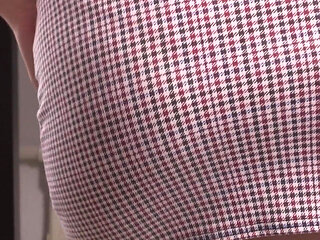 MILF Secretary in Tight Skirt Teases Her Visible Panty Line