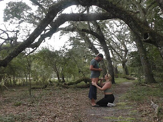 Walk in the Woods Blowjob with Monica Raye