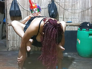 The Beautiful Stepmother Rides in an Unusual Way and Then Fucks Standing Like a Bitch