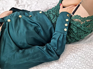 Fetish Secretary in Green - Part 1 in 4K