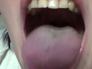 Giantess swalowing you with big gulp!