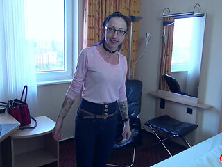 German Scout - Skinny mature Stella pickup and fuck in hotel