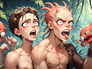 Jungle Squirting Machine Orgy