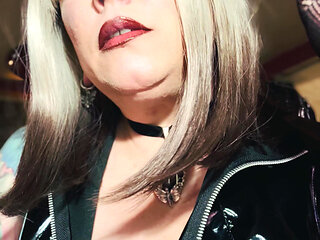 Blonde Babe Tina Snua Is In PVC & Smokes A Cigarette In Fishnet Gloves - Glove Smoking Smoke Rings OMI Snap Inhales