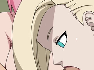 Naruto Rails His Dream Team - Hinatas Soft Boobs, Inos Tight Body & Sakuras Attitude