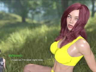 Hot blonde with big tits gives you an adult visual novel gameplay walkthrough