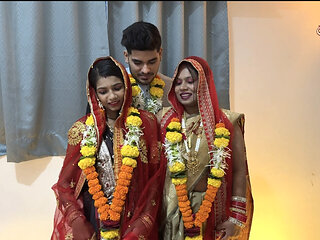 Aksha and Sanjana got married to Aman and Aman took them home and they had physical relations on the night of the wedding.