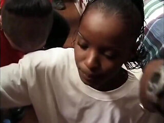 Black and white big gang bang