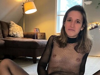 Small titted brunette amateur anal nailed at home