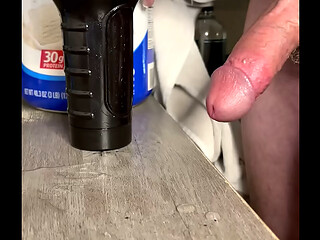 Hung Stud Makes a Protein Shake in His Fleshlight