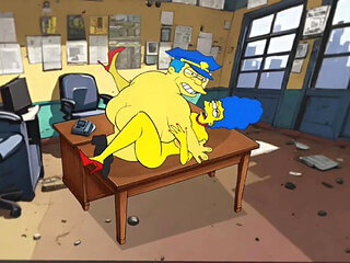 Hot MILF Housewife Fucks Sheriff in Police Station - Animated Cartoon Sex