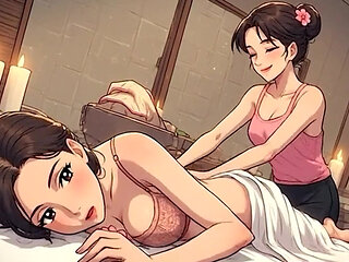 Thai Massage of Uncensored Hentai 18 Years old Horny Mature Women, AI Generated Cartoon content,