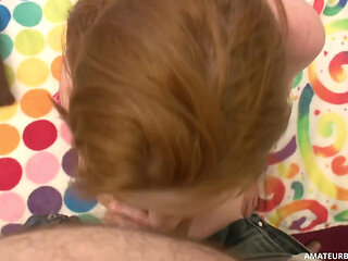 Hot chick sucking dick and getting hot cum in mouth