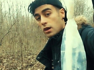 Middle Eastern Guy Swallows Cum From Found Friends Condom and Then Big Cums on Eated Condom