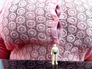 Macro Man Giant Breast Comparison - Ebony Giantess Mael