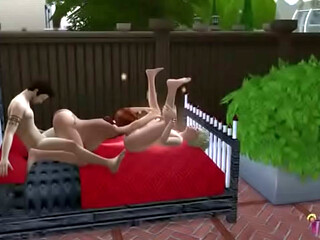 Sims 4 - Double BJ at the club