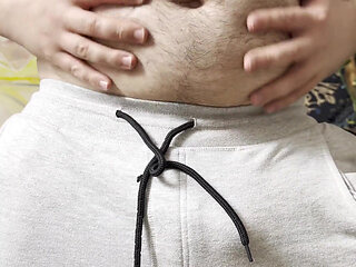 Big Chub Plays with His Belly Then Blows a Fat Load