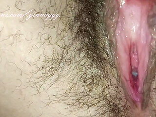 Wet Hairy Pussy Masturbating with Vibrator Close up Amateur Russian Model MILF Ginnagg
