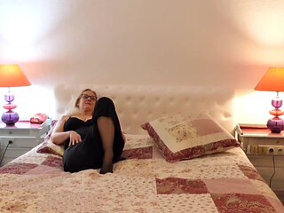 Mature Blonde Wife Enjoys Sex in Stockings