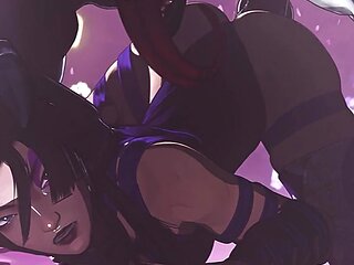 Psylocke X Orochi - Clash Of The Superheros - Rough Animation Porn