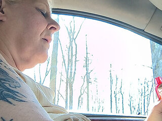 Masterbation in Car Driver Seat