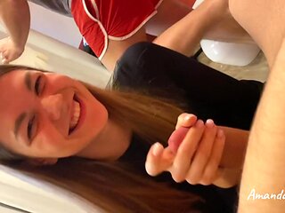 Handjob Between Shooting - My First Bts With Amanda Clarke