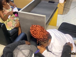 Big tits doctor fucks clients BBC husband in office