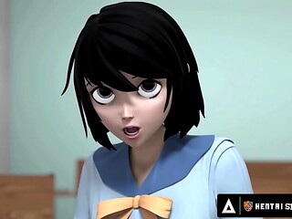 HENTAI SEX SCHOOL - Horny Stacked Principal MILF Gets Fucked Doggystyle In Front Of The Class