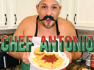 Chef Antonio Fucks Busty BBW in Kitchen - Hairy Creampie & Ass Licking