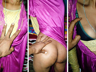 Indian Desi Bhabhi Was Fucked Hard by Her Husband at Midnight After Applying Coconut Oil