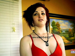 Inked Busty Coed Marcie Deepthroats Hard Then Gets A Wild Pussy Pound!