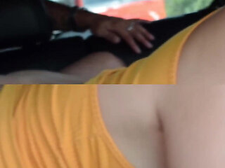 Picked up a Busty Blonde on the Road - Hardcore Car Sex (raw)