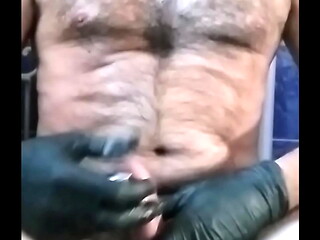 Jerk in Latex Gloves &amp_ Stockings Part 5 - Cum