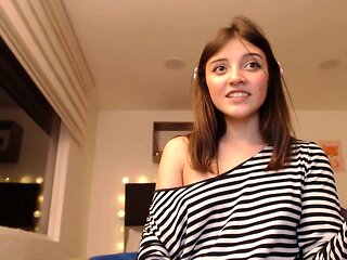 Jessy funny amateur teen brunette toying