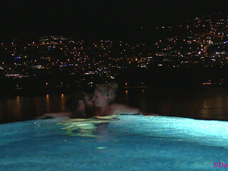 Couple Go for Late Skinny Dip Fondle
