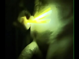Urethral sounding with lightsticks