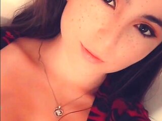 Brunette amateur teen masturbate to her boyfriend