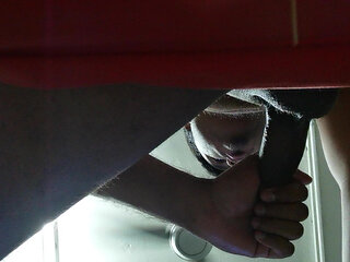 Hairy malay daddy daus edging cock after work