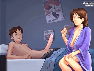 Wild night in bed with my sexy stepmom featuring big-ass and big-boobs