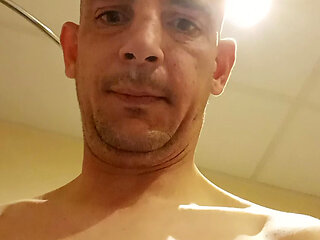 I piss the wank and cum