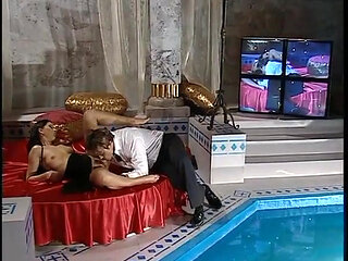 Stunning Brunette Sucks a Huge Hard Cock and Gets Fucked Like a Cowgirl