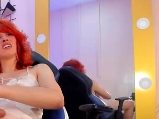 Big Tits Tranny Strokes her Big Cock