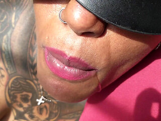 The Kinky Queen "Dark Goddess" fucked in the garden part 3.