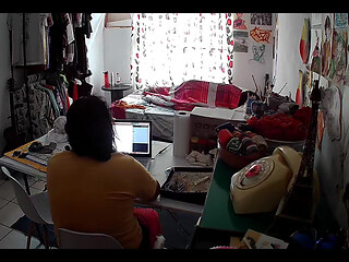 Stepfather on the Stepdaughter While Doing Homeoffice