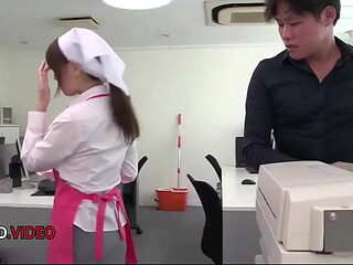 Chihiro Akino'_s Office Lady Blowjob Leads to Surprising Creampie Finish